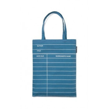 Library Card: Denim Tote Bag