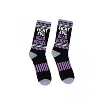 Fight Evil, Read Books Socks L