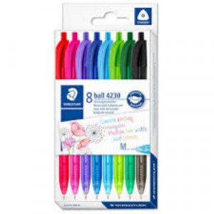 Staedtler Ballpoint Pen 4230 Medium - 8 asst colours