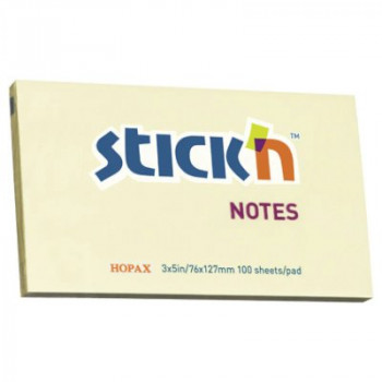 Stick'n Note Yellow 76x 127mm 100 Sheet Pad