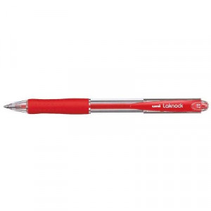 Uni Laknock 0.7mm Retractable Fine Red SN-100