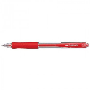 Uni Laknock 0.7mm Retractable Fine Red SN-100