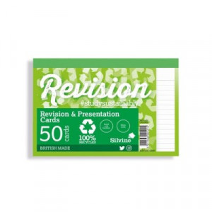 Luxpad Recycled Revision and Presentation Card Pad Ruled 6x4 White 50 pack