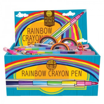 Rainbow Crayon Pen - assorted - House of Marbles