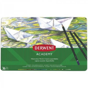 Derwent Academy Watercolour Pencil Tin 36