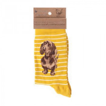 WRENDALE SOCKS: DOG MUSTARD