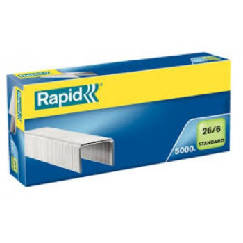 Rapid Staples 26/6 6Mm Box 5000