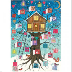 Roger La Borde - Christmas Tree House - Christmas Advent Calendar Card