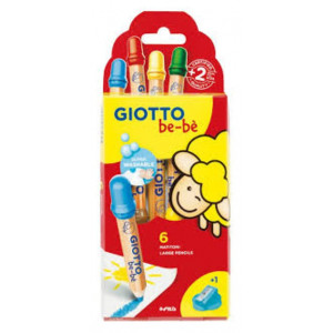 GIOTTO BE-BÈ LARGE PENCILS (6 with sharpener)