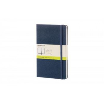 Moleskine Classic Hard Cover Notebook Plain Large Sapphire Blue