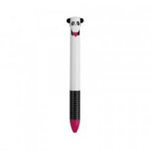 Legami Click & Clack Two Color Pen - Panda