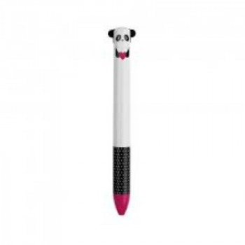 Legami Click & Clack Two Color Pen - Panda