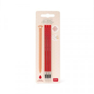 Legami Erasable Pen Refill - Red (pack of 3)