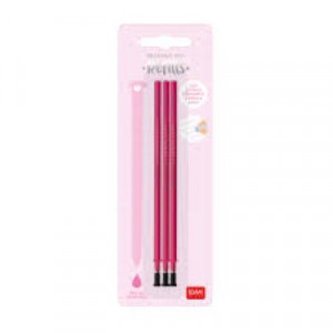 Legami Erasable Pen Refill - Pink (pack of 3)