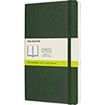 Moleskine Classic Soft Cover Notebook Plain Large Green