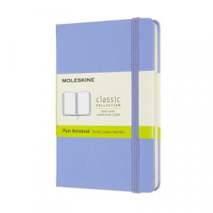 Moleskine Classic Hard Cover Notebook Plain Pocket Hydrangea Blue