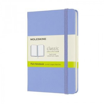 Moleskine Classic Hard Cover Notebook Plain Pocket Hydrangea Blue