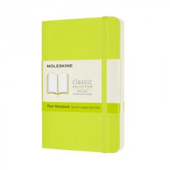 Moleskine Classic Soft Cover Notebook Plain Pocket Lemon Green