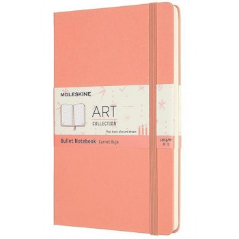 Moleskine Art Bullet Journal Coral Pink Large Hard Cover