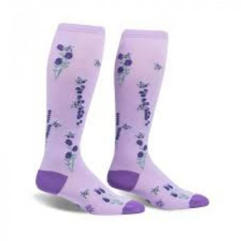 Women's Knee High Socks - Bees & Lavender Stretch It - Sock It To Me