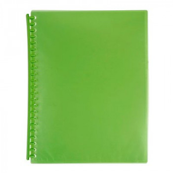 Marbig Refillable Display Book - Summer Colours Lime 20P