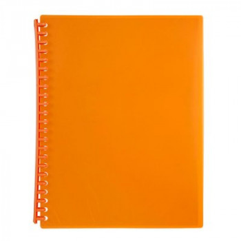 Marbig Refillable Display Book - Summer Colours Orange 20P