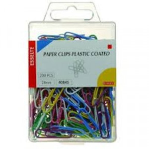 Esselte Paper Clips 28mm Coloured Box 200