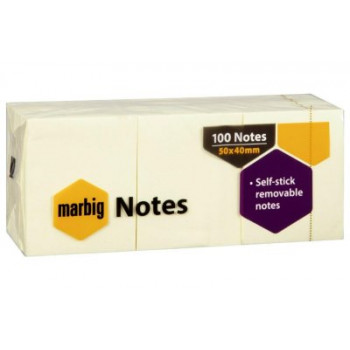 Marbig Selfstick Notes 40X50 Pack 12