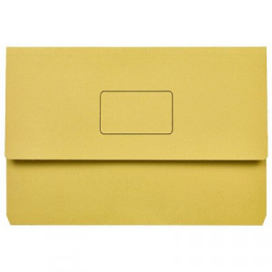 Marbig Slimpick Foolscap Document Wallet Yellow