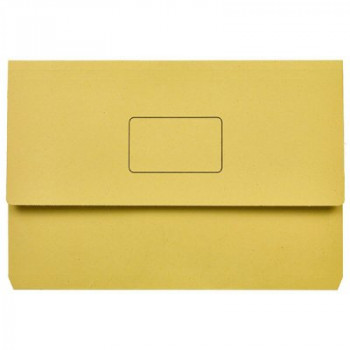 Marbig Slimpick Foolscap Document Wallet Yellow