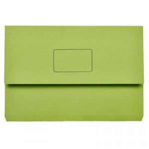 Marbig Slimpick Foolscap Document Wallet Green