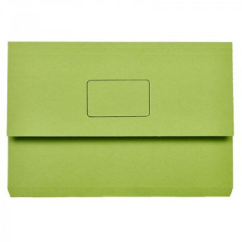 Marbig Slimpick Foolscap Document Wallet Green