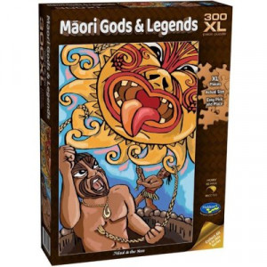 Maori Gods & Legends 300 Piece XL Jigsaw Puzzle - Maui & the Sun