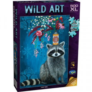 Wild Art 500 Piece XL Jigsaw Puzzle Trash Panda