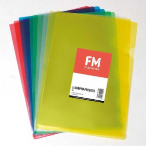 FM L Shaped Pockets Coloured Pack of 10