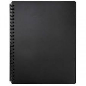 FM Refillable Display Book Black A4 20 Pocket