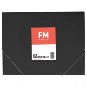 FM Vivid Black Document Wallet