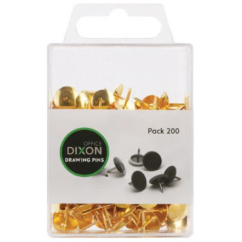 Dixon Drawing Pins Brass No.3 Pack 200