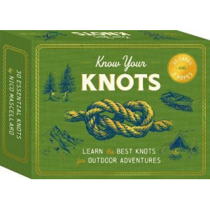 Know Your Knots: Learn the best knots for outdoor adventures - 30 cards and 2 ropes