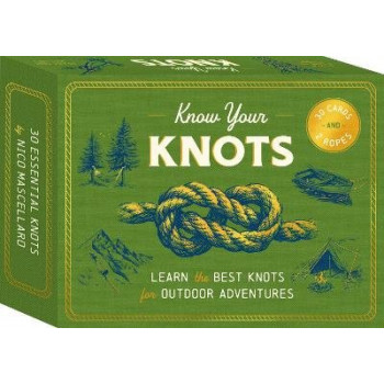 Know Your Knots: Learn the best knots for outdoor adventures - 30 cards and 2 ropes