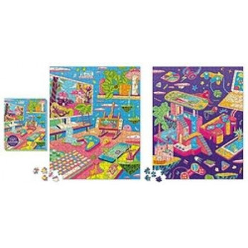 Cozy Gamer 2-in-1 Double-Sided 500-Piece Puzzle