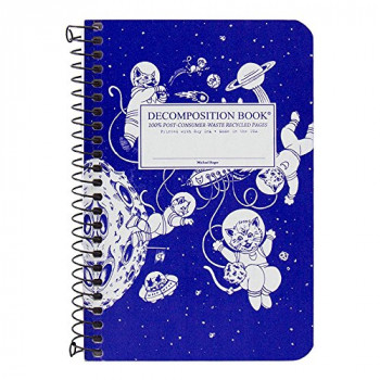 Decomposition - Spiral Notebook - Ruled - Pocket - Kittens in Space