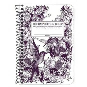 Decomposition - Spiral Notebook - Ruled - Pocket - Hummingbirds