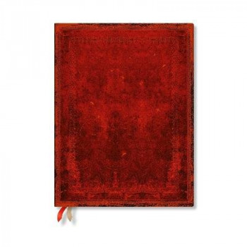 Red Moroccan Bold (Old Leather Collection) Ultra 12-month Business Planner Softcover Flexi Dayplanner 2025 (Elastic Band Closure)