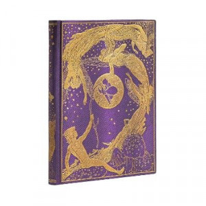 PB - Violet Fairy Midi Lined Hardcover Journal (Elastic Band Closure)