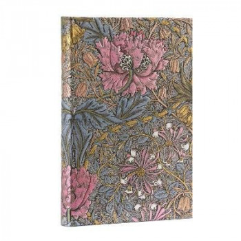 PB - Morris Pink Honeysuckle (William Morris) Mini Hardback Address Book (Elastic Band Closure)