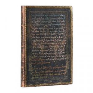 PB - Michelangelo, Handwriting (Embellished Manuscripts Collection) Midi Lined Softcover Flexi Journal (Elastic Band Closure)