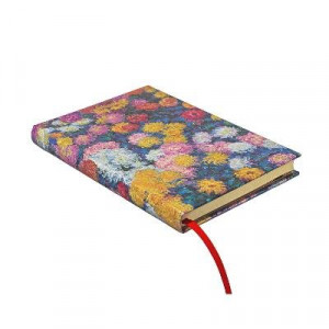 PB - Monet's Chrysanthemums Midi Dot-Grid Hardback Journal (Elastic Band Closure)