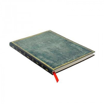 PB - Pacific Blue (Old Leather Collection) Ultra Lined Softcover Flexi Journal (Elastic Band Closure)