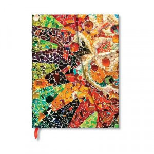 PB - Gaudi's Sun (Gaudi's Mosaics) Ultra Lined Hardback Journal (Wrap Closure)